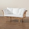 Baxton Studio Edana Modern Bohemian Natural Rattan Sofa With Cushion 217-12712-ZORO - alternate 6